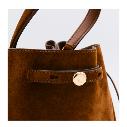 Romy Suede Bucket Bag - Caramel