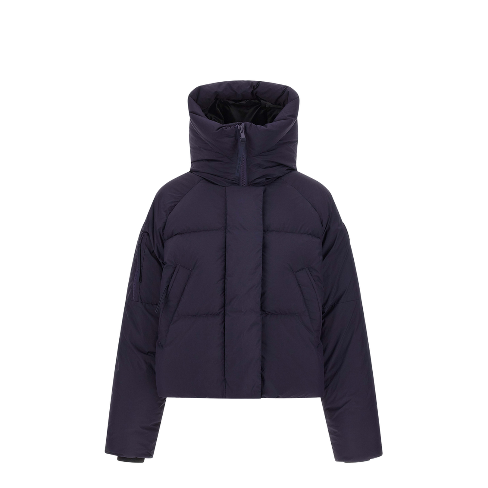 Cropped Down Jacket with Hood
