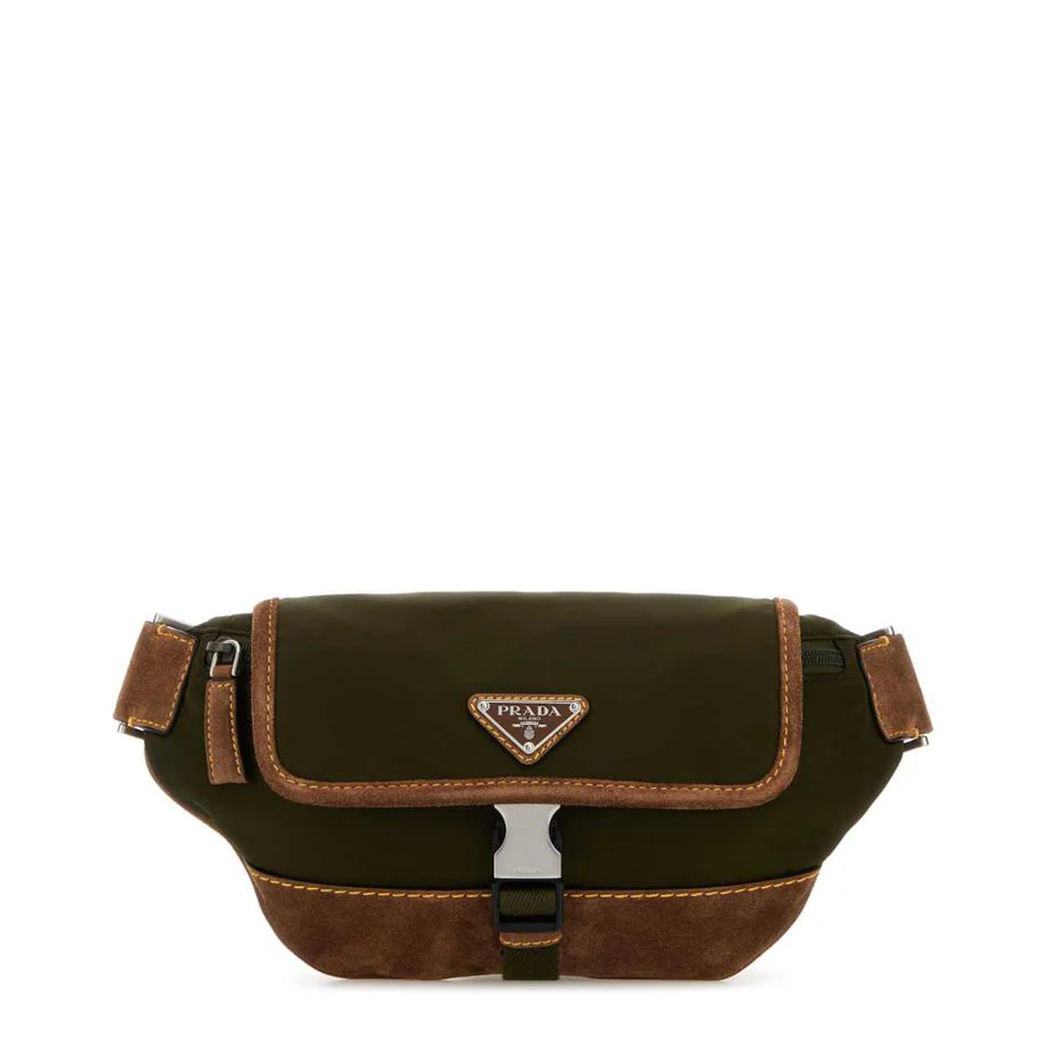 Re-Nylon and Suede Fanny Pack