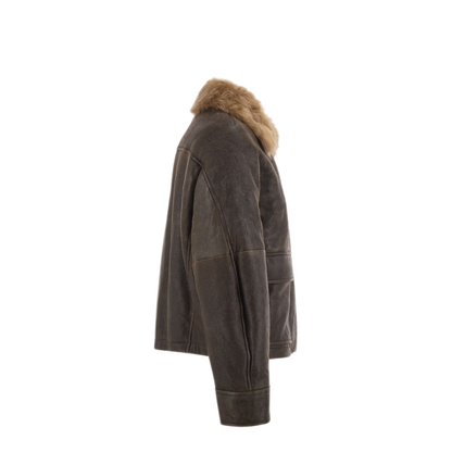 MAYFEYR - Brunello Cucinelli - Sheepskin Jacket With Fur Collar - MPMMA3805C9998