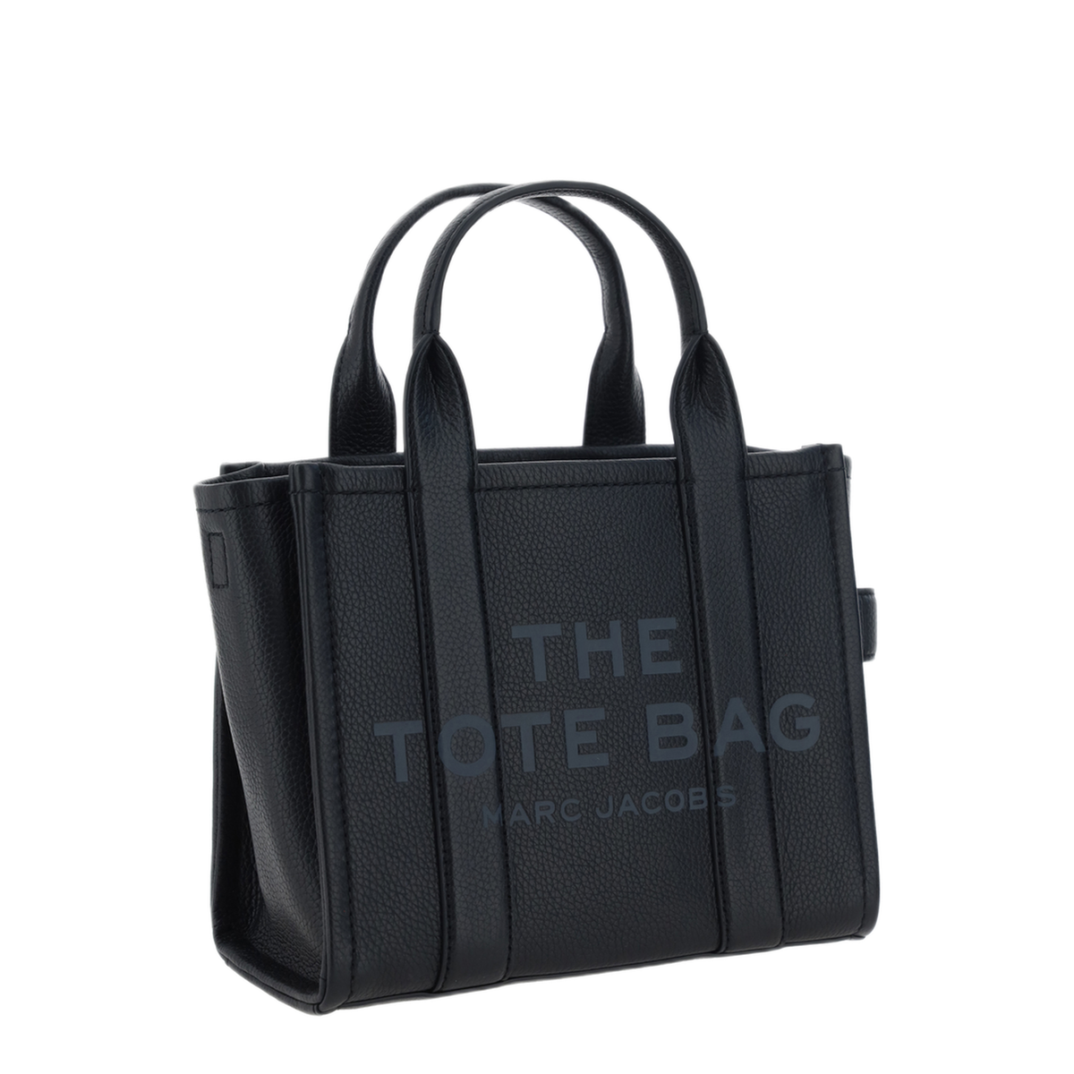 Small Leather Tote Bag - Black