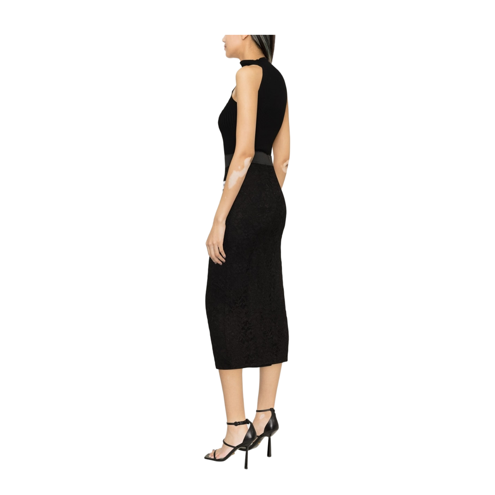 Black High-Waisted Pencil Skirt