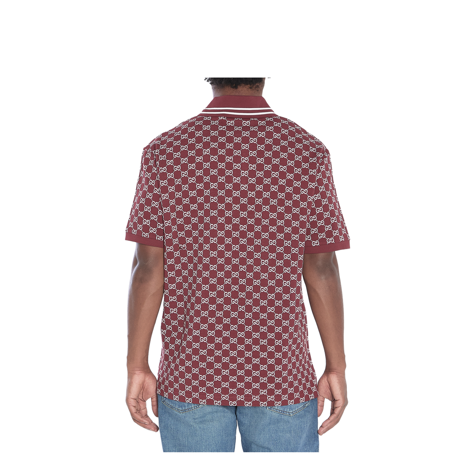 Cotton Piquet Jacquard Polo Shirt