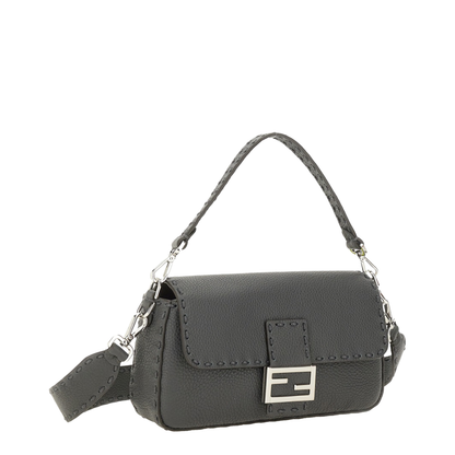 Baguette Bag in Gray Selleria Leather