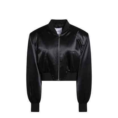 MAYFEYR - The Attico - Black Shiny Cropped Bomber - 260WCB0010VVV102AA100