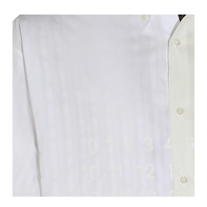 Two-tone cotton poplin shirt