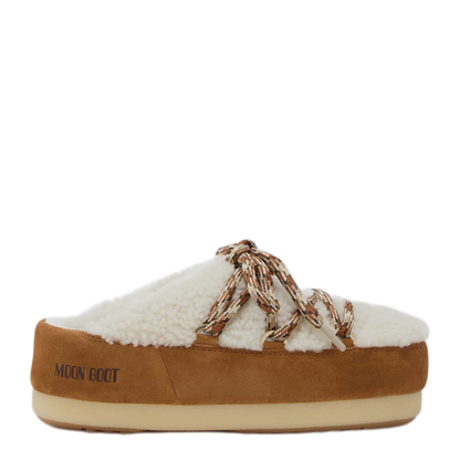 MAYFEYR - Moon Boot - White Shearling And Suede Mules - 80D1470100FUMA03