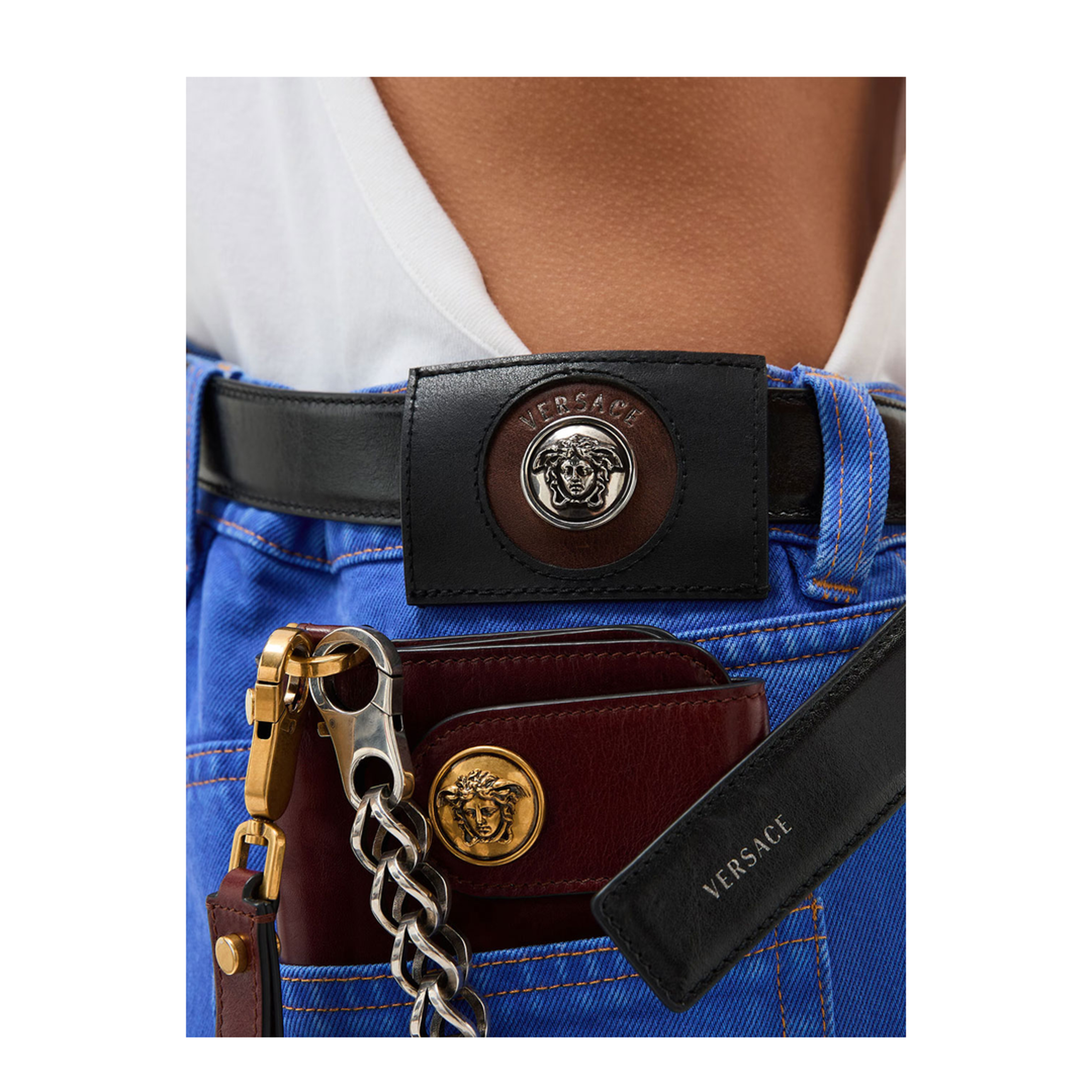 MAYFEYR - Versace - Regular Waist Colored Denim Jeans - 10245691A17871