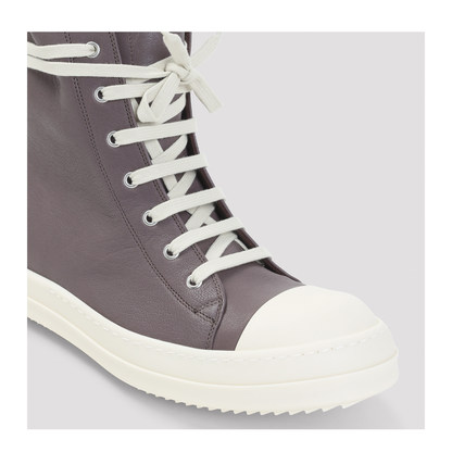 MAYFEYR - Rick Owens - Grape Milk Leather Sneakers - RR02F4890LGY8611