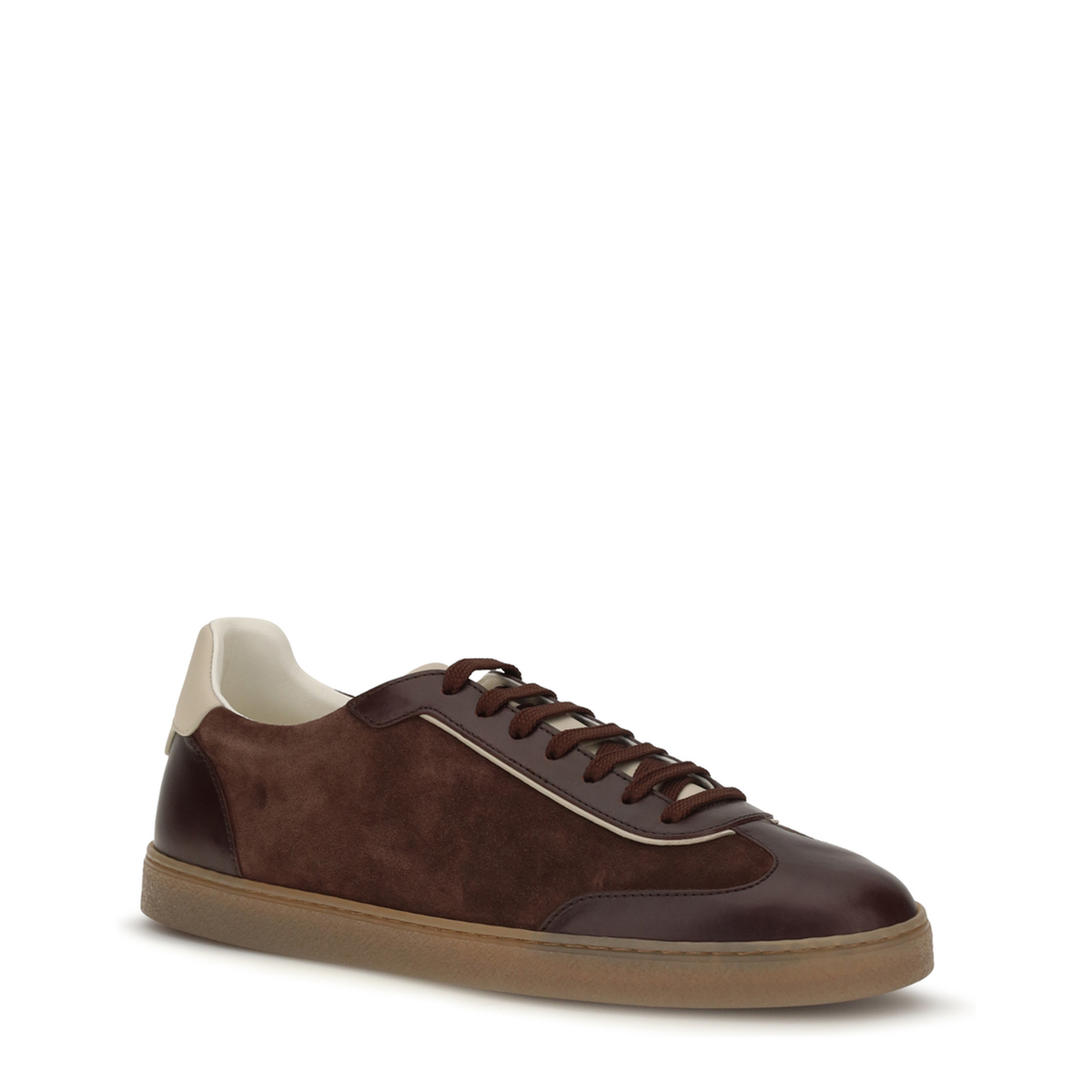 MAYFEYR - Brunello Cucinelli - Leather Sneakers With Suede Details - MZULDGJ336CTT60