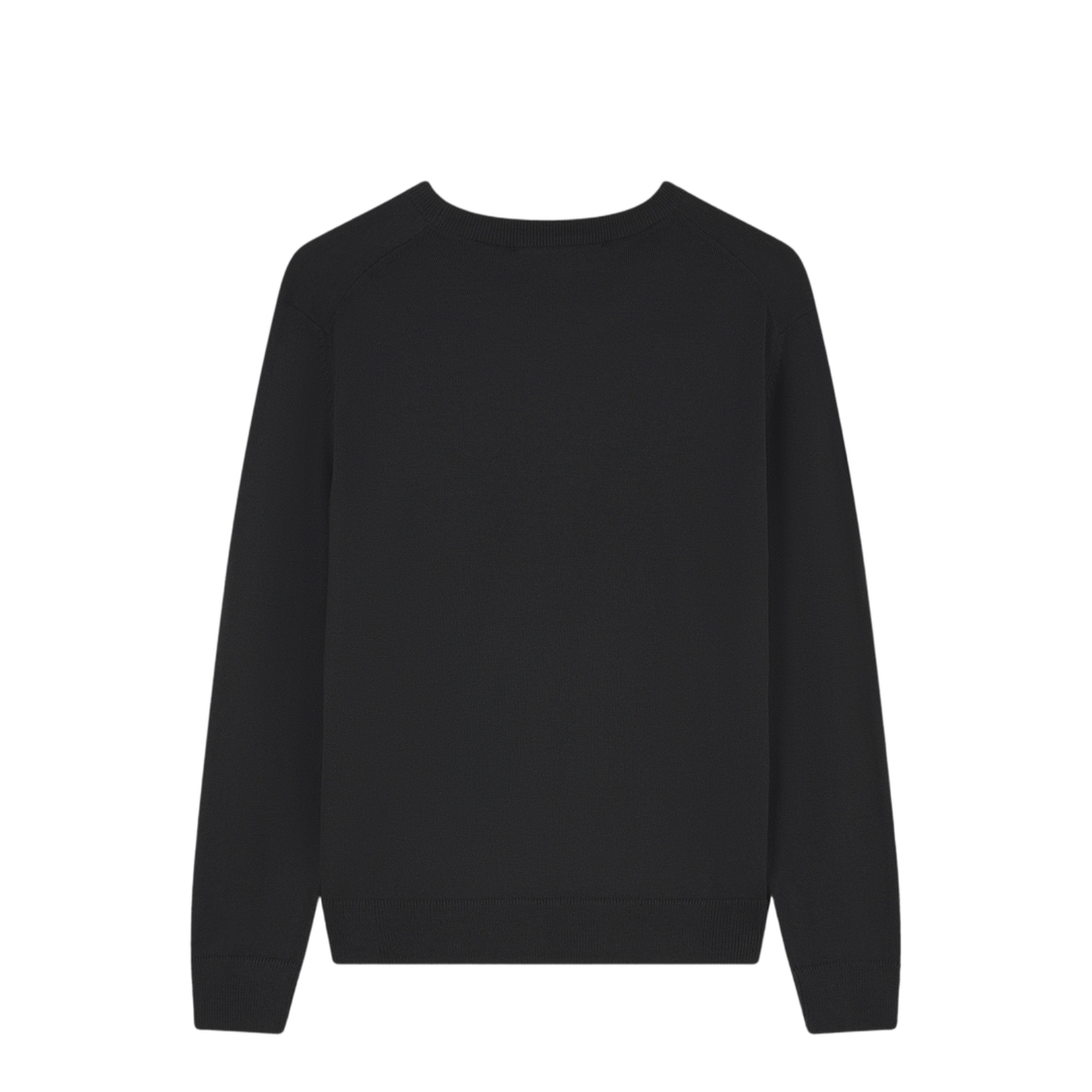 Black Crewneck Sweatshirt with Logo Application