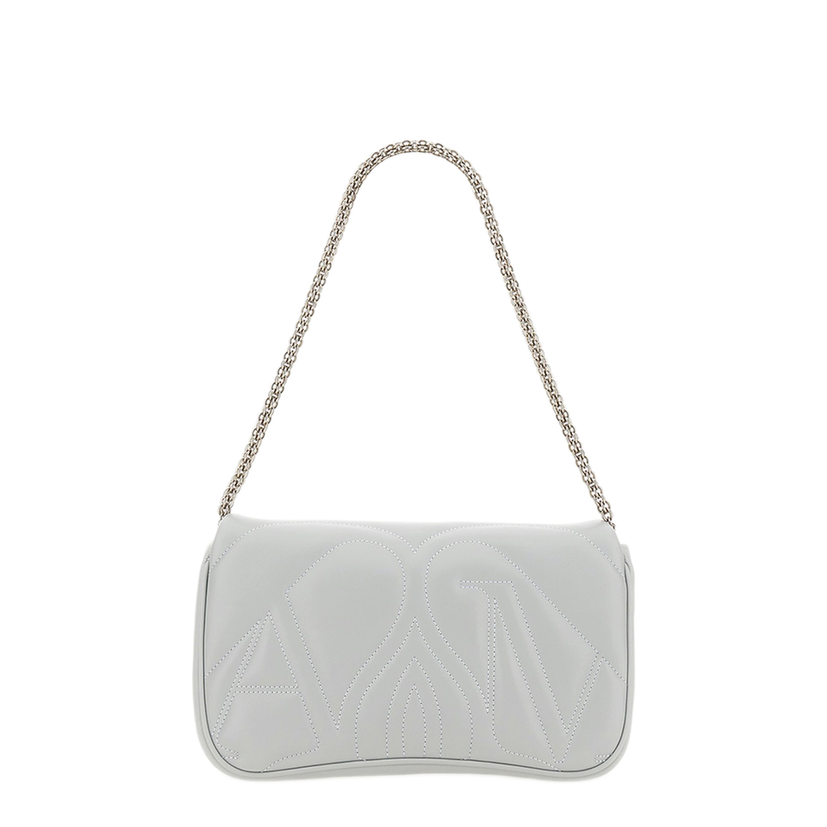 Seal Small Lambskin Shoulder Bag - Light Blue