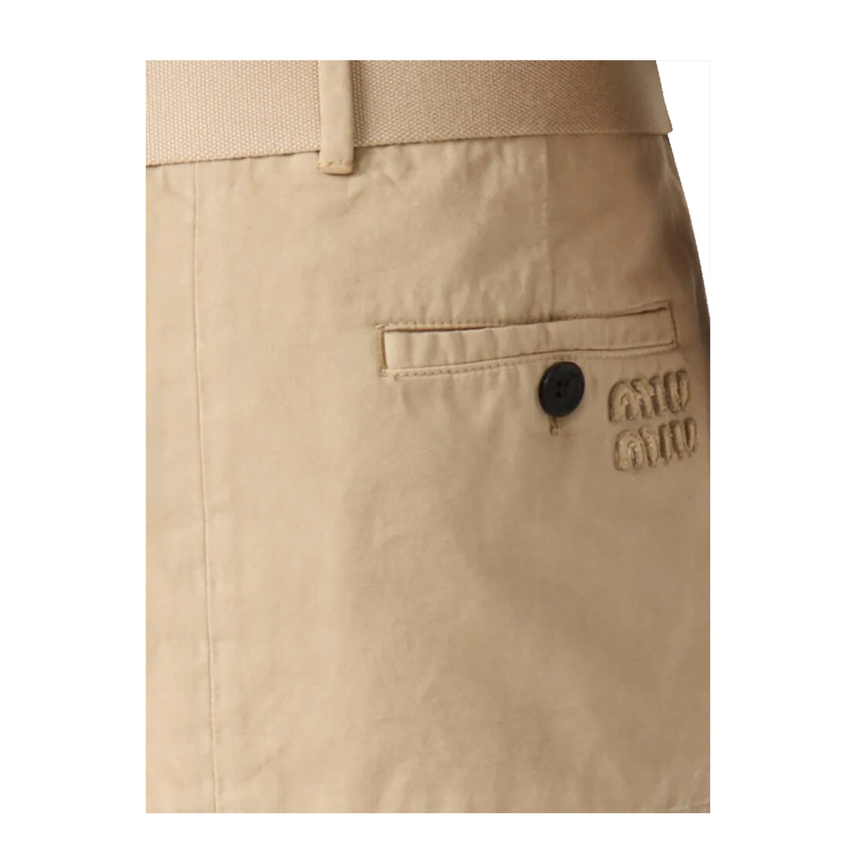 MAYFEYR - Miu Miu - Cotton Gabardine Mini Skirt - MG2637SOOO19EKF0006
