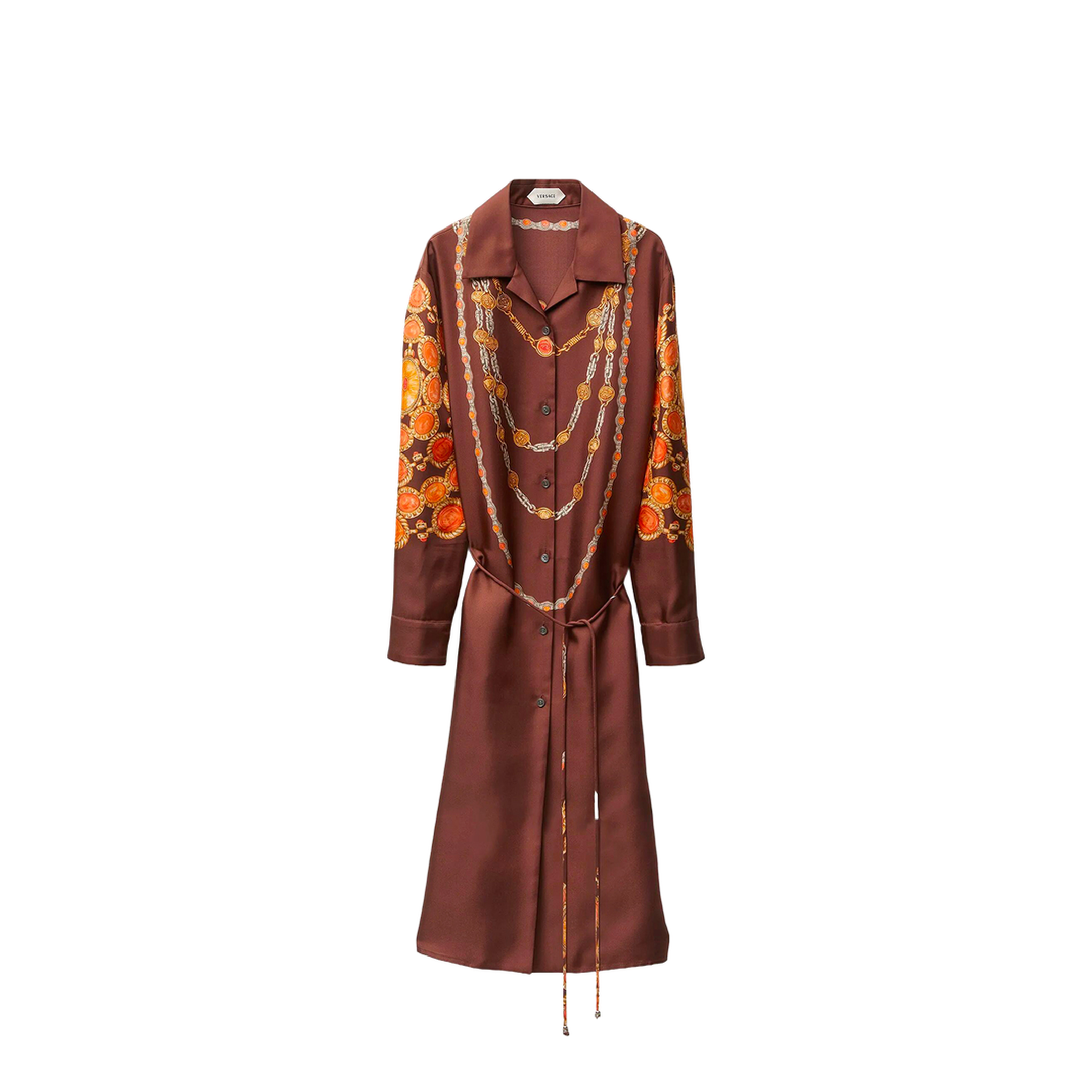 MAYFEYR - Versace - Printed Silk Twill Mini Shirt Dress - 10246591A17952