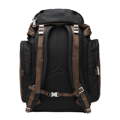 MAYFEYR - Prada - Backpack In Re-Nylon And Leather Black Burnt - 2VZ120OOM2DMGF03MQ