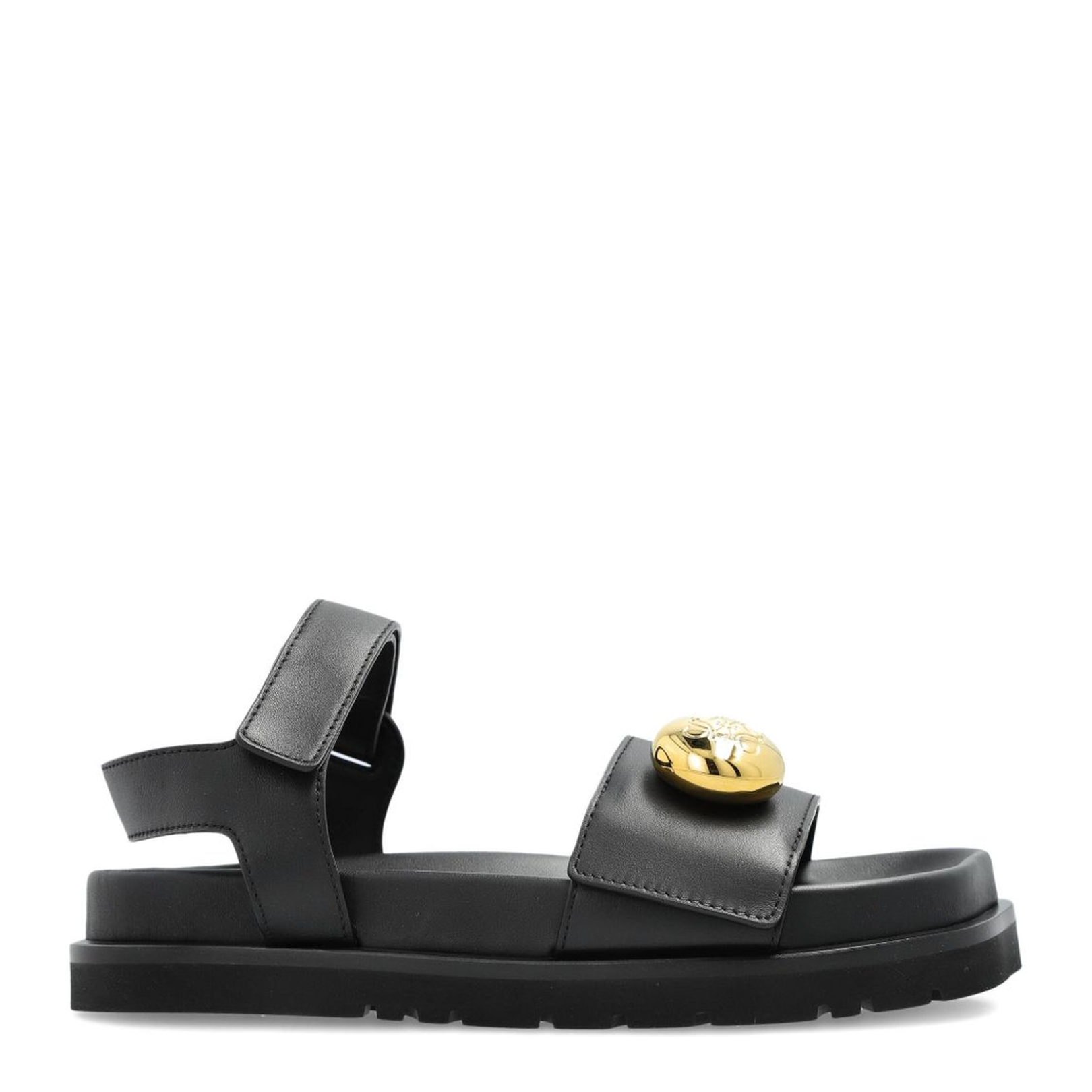Pebble Slide in Soft Calfskin Black