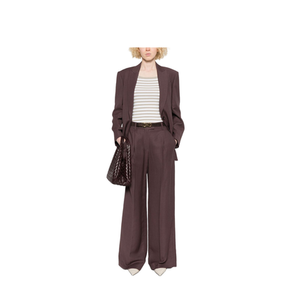 Aubergine Viscose Blend Blazer