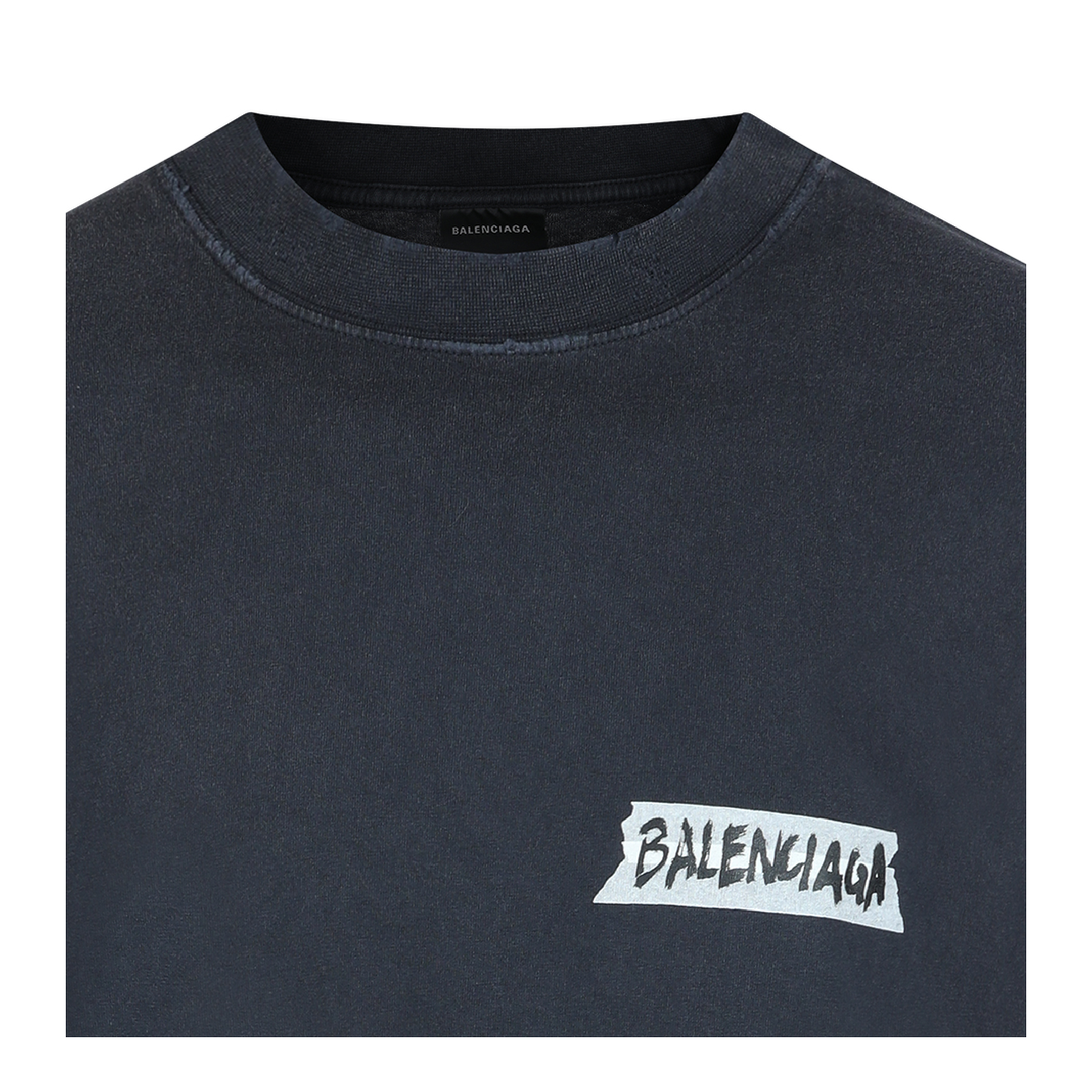 Masking Tape T-shirt Medium Fit in Faded Black