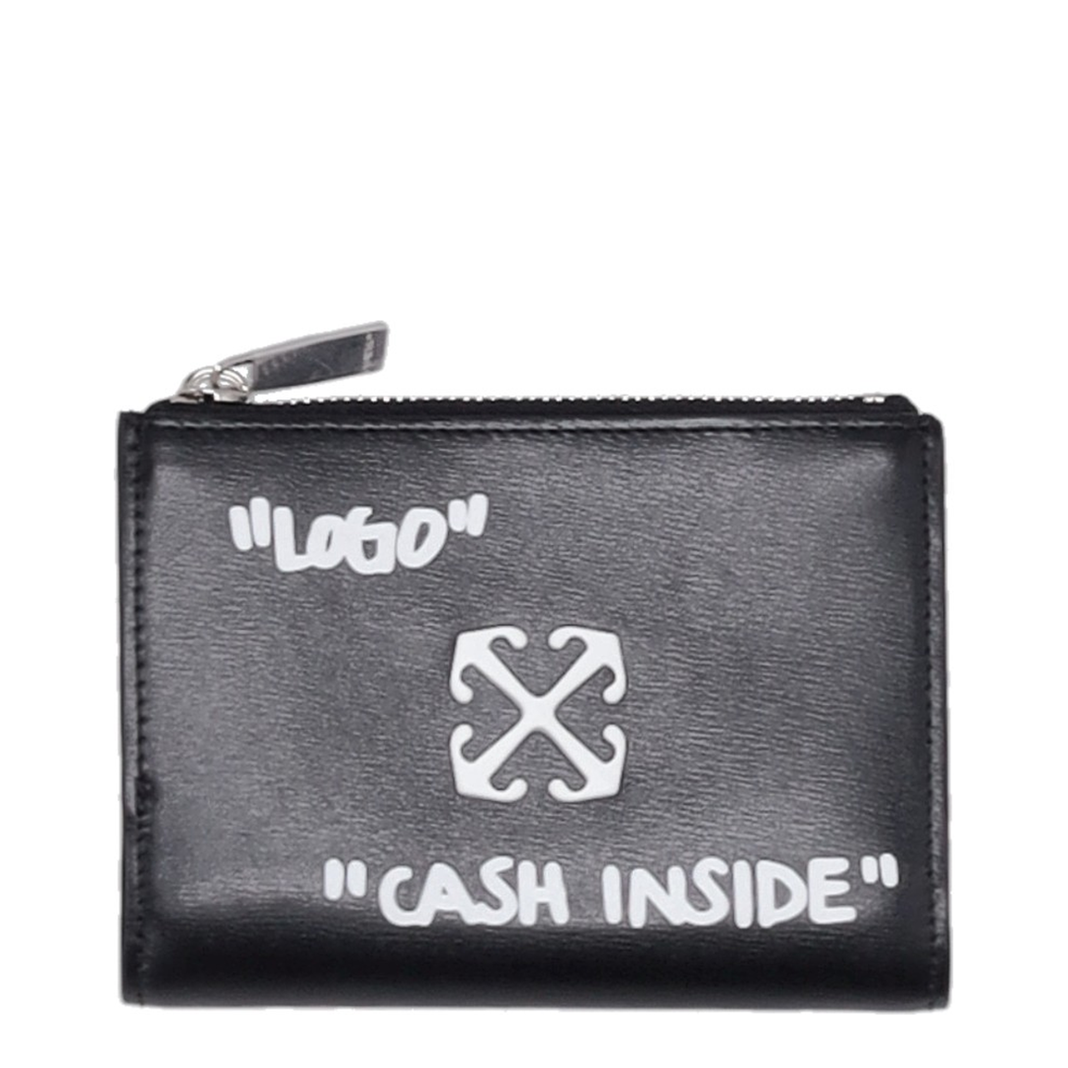 Off-White Jitney Zipped Bifold Quote Black - White – MAYFEYR