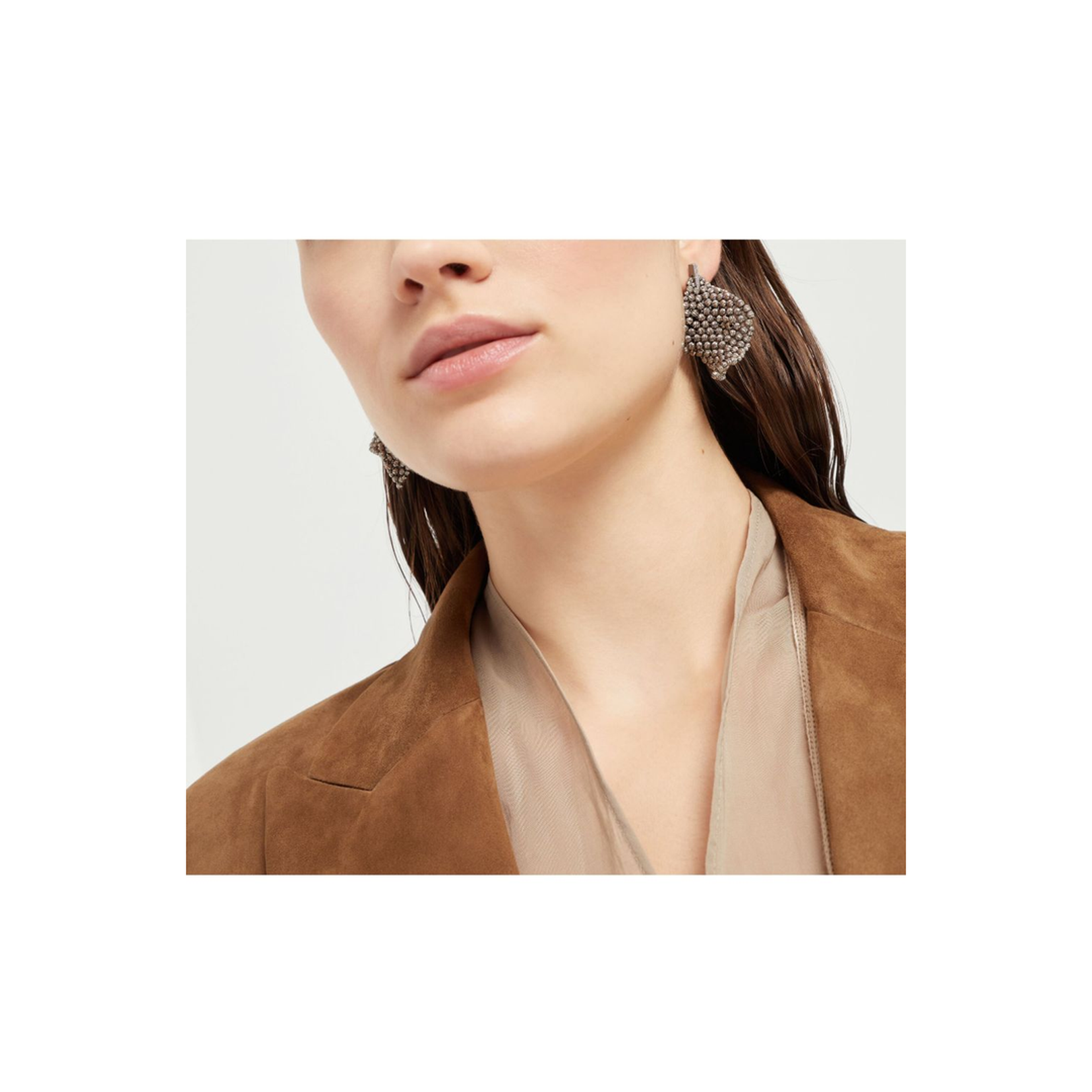 Sculptured Silver Earrings