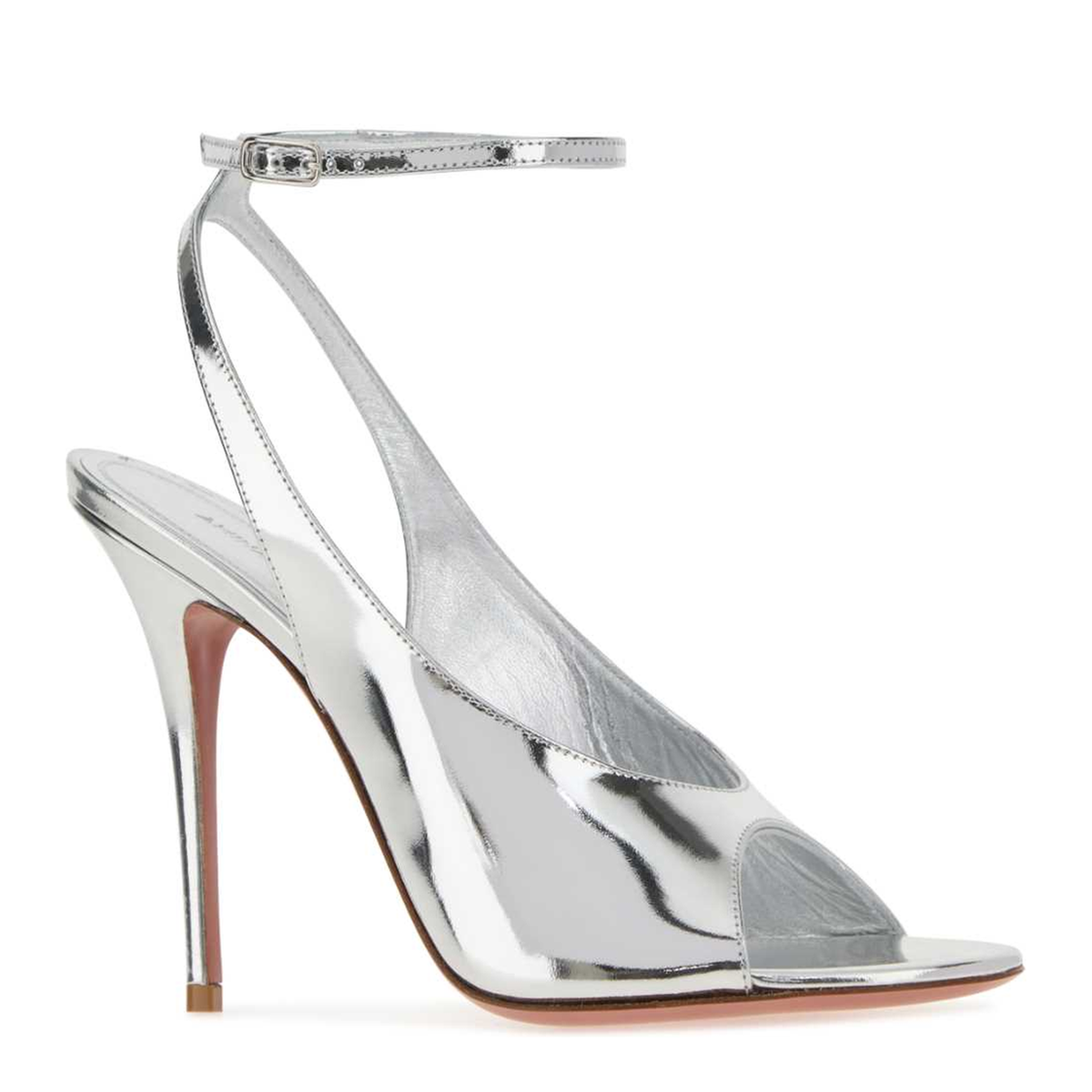 MAYFEYR - Amina Muaddi - Anok Sandal 105 Silver - ANOKSANDAL105SILVER