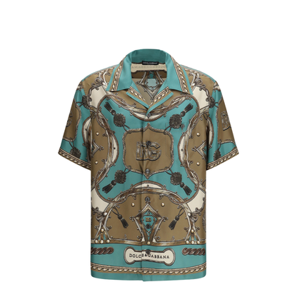 MAYFEYR - Dolce & Gabbana - Hawaii Shirt In Washed Silk Twill With Cargo Print - G5JH9THI12C