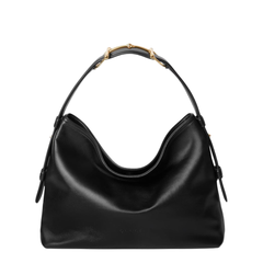Beatrix Medium Calfskin Shopping Bag - Black