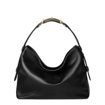 Beatrix Medium Leather Shoulder Bag - Black