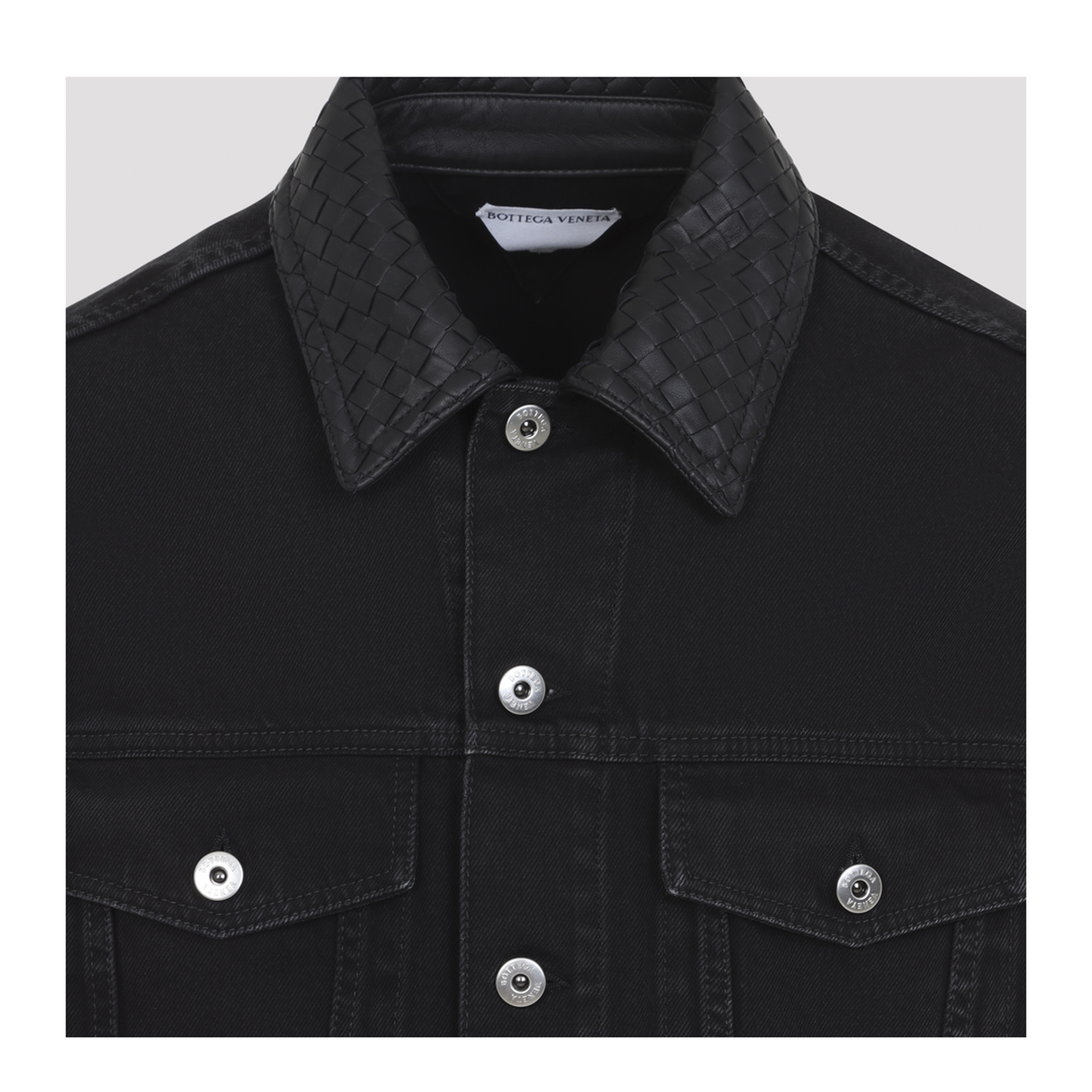 MAYFEYR - Bottega Veneta - Intrecciato Collar Denim Jacket - 862600V69O01000