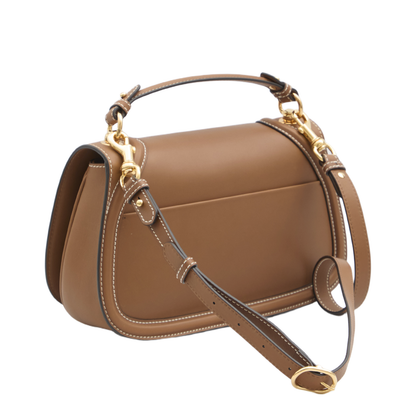 Blondie Large Leather Top Handle Bag - Tan
