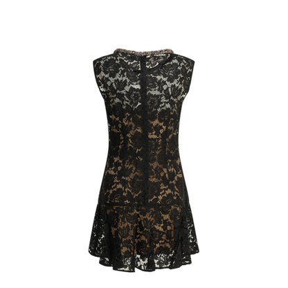 MAYFEYR - Self Portrait - Embroidered Short Dress - SS26164SBBBLACK