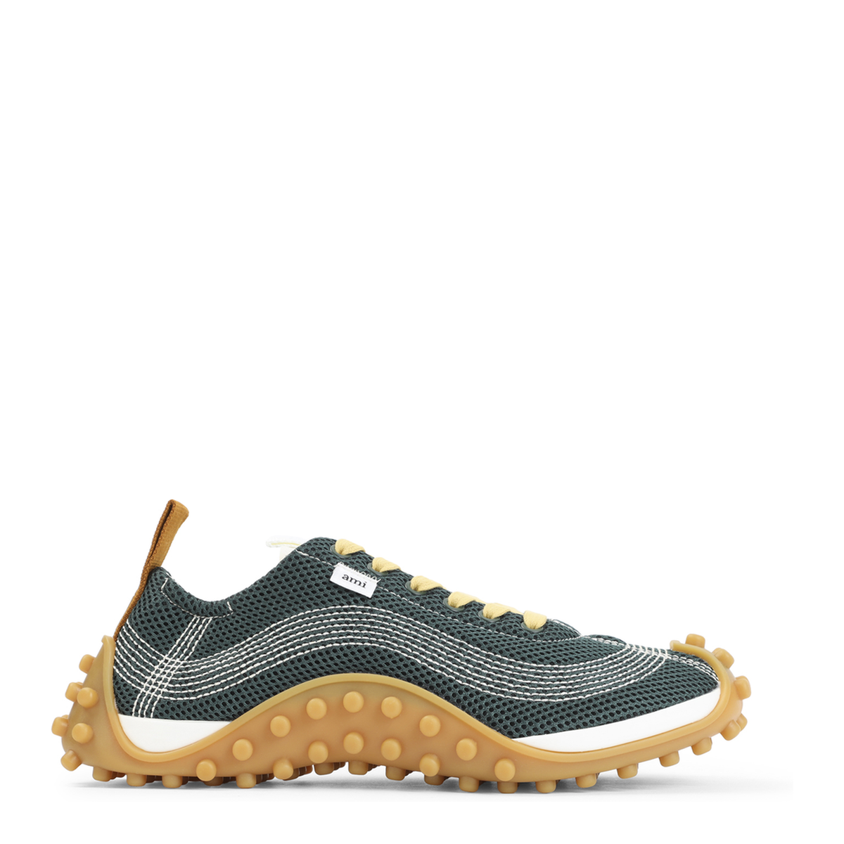 MAYFEYR - Ami Paris - Bottle Green Cumin Running Sneakers - USN505AW0003A368