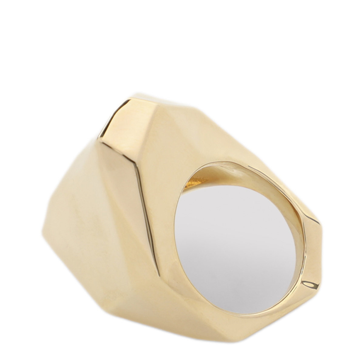 MAYFEYR - Lanvin - Gold Cubic Metal Brass Ring - AWCJFRI6LTCBH25M1