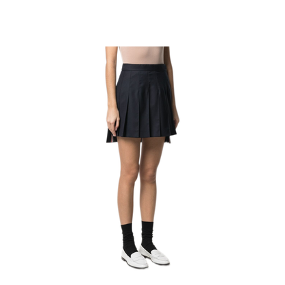 MAYFEYR - Thom Browne - Thigh Length Dropped Back Pleated Skirt In Super 120’S Twill - FGC402V00626415