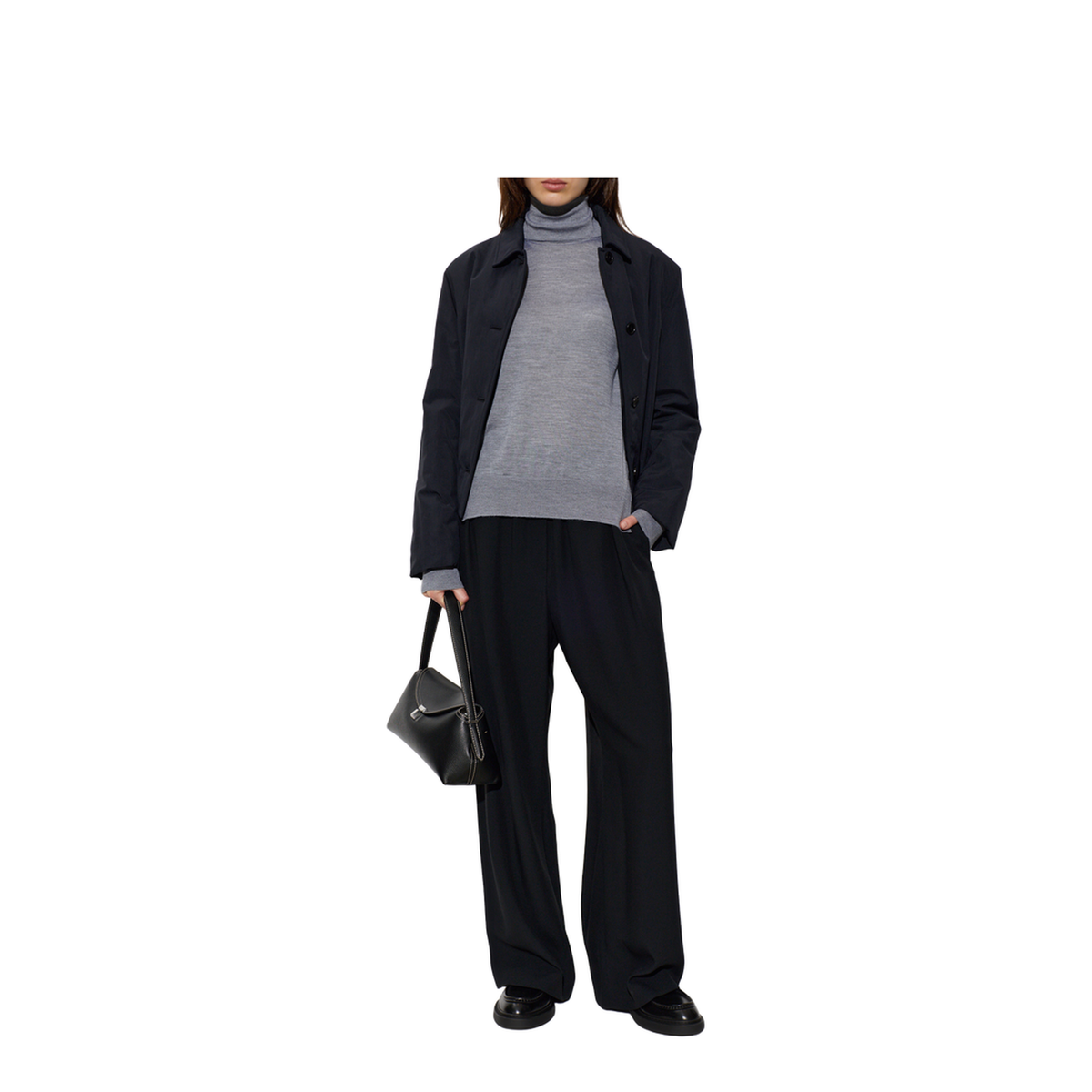 MAYFEYR - Jil Sander - Black Crepe Wide-Leg Pant - J02KA0433J76017001
