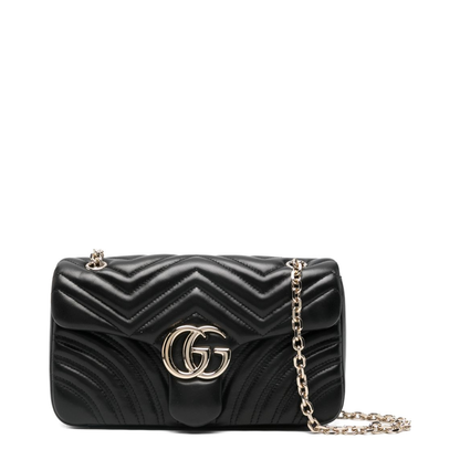 GG Marmont Medium Shoulder Bag - Black