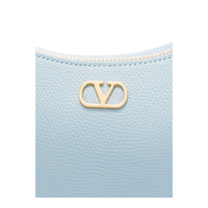 VLogo Signature Mini Leather Hobo Bag