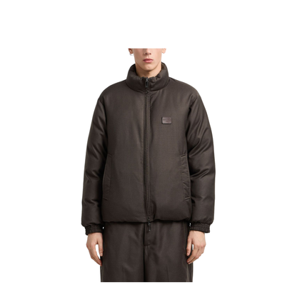 Reversible Wool-Blend Twill Down Jacket