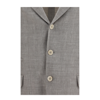 MAYFEYR - Brunello Cucinelli - Deconstructed Linen And Wool Chevron Jacket - MZ4087BTDC027