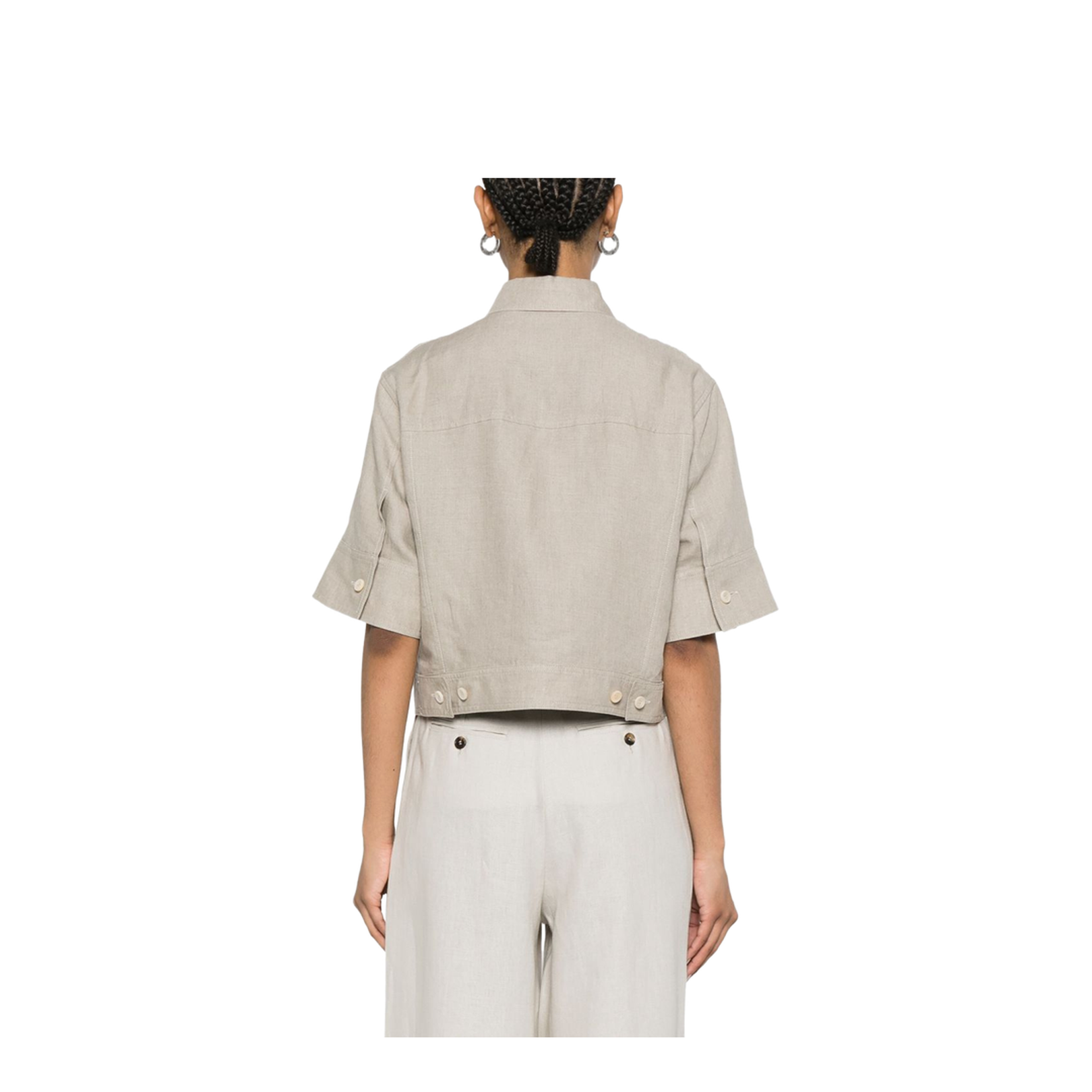 Concealed Front Button Fastening Top