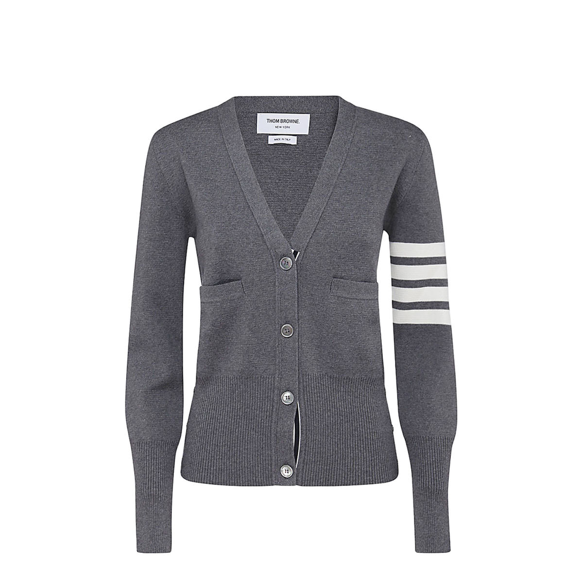 Wool 4 Bar V Neck Cardigan