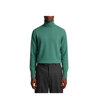 MAYFEYR - BALLANTYNE - Zephir Green Cashmere Turtleneck - B2P00212K0012509