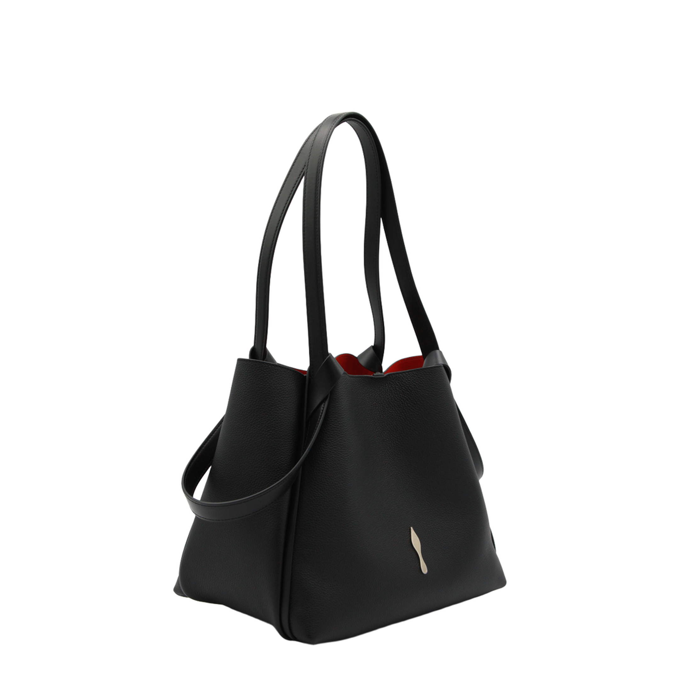 Bettina Small Grained Calf Leather Tote - Black