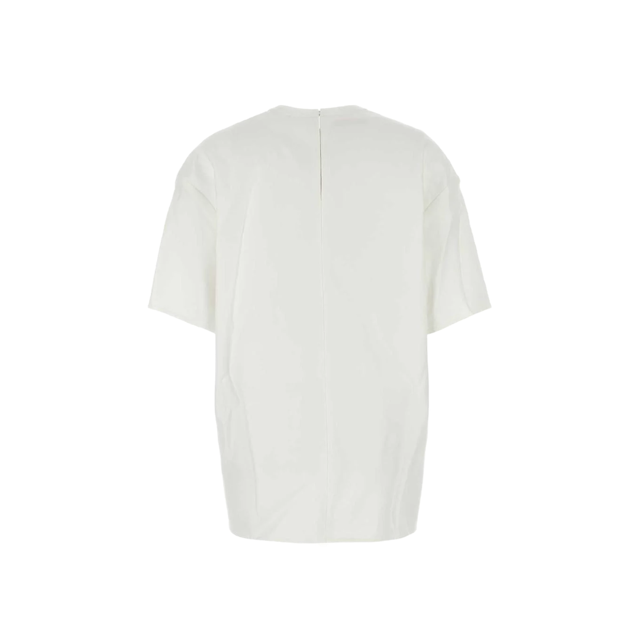 Cotton Blend Mid Sleeve Top White