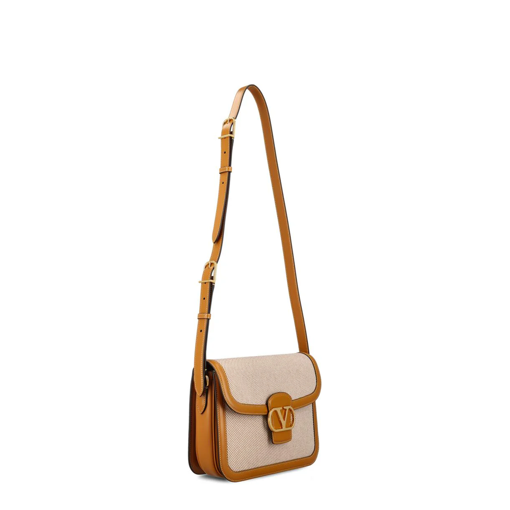 Cotton Bag with Leather Trim