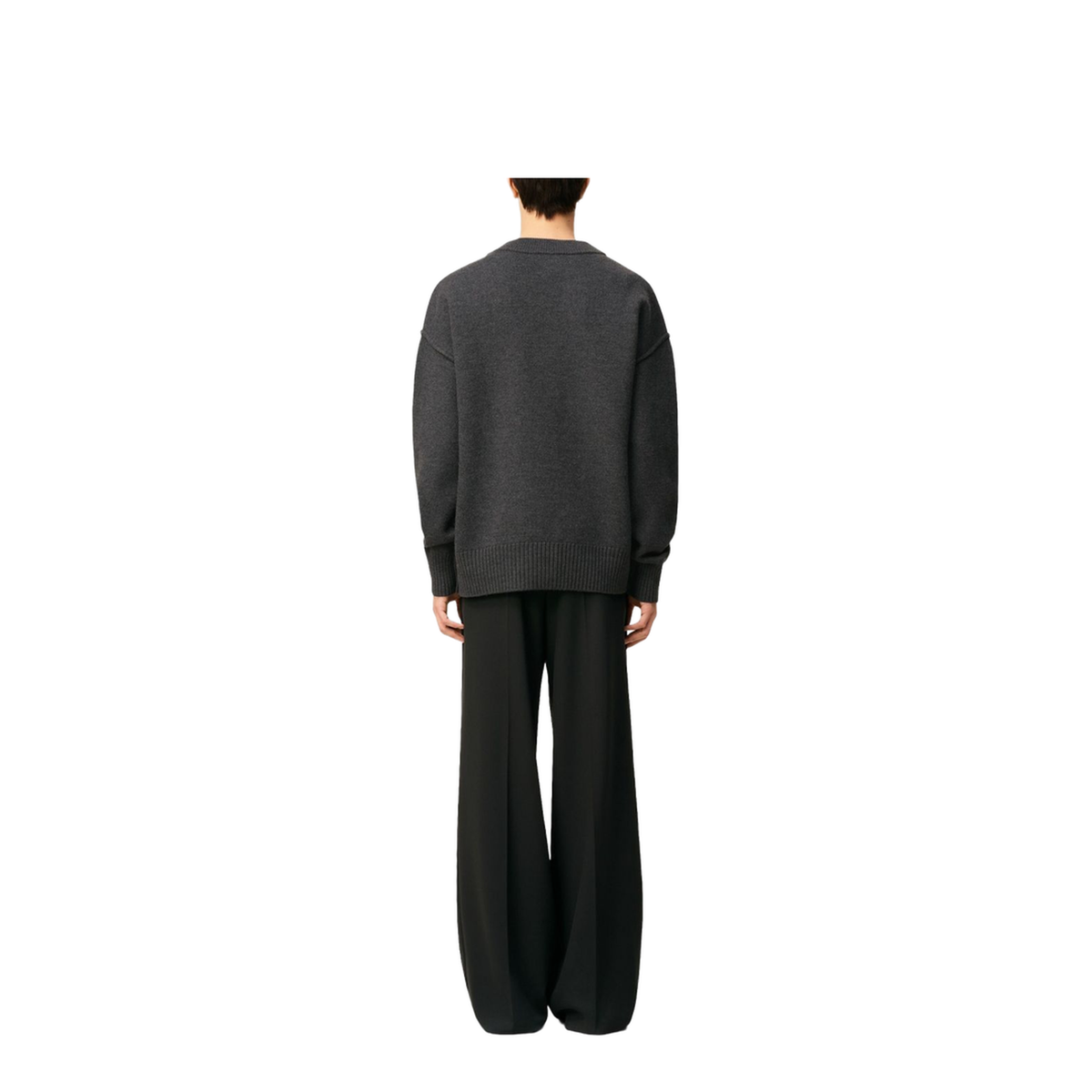 MAYFEYR - Ami Paris - Heather Grey/Red Grey Wool Cardigan - UKC367018084