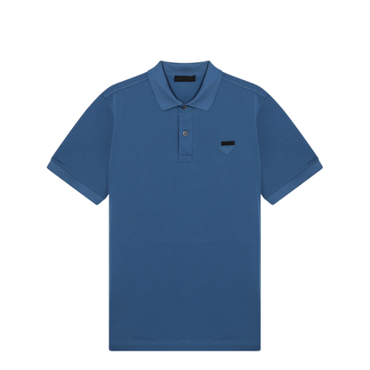 Light Blue Cotton Piqué Polo