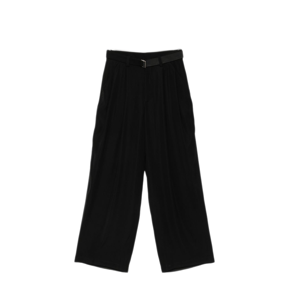 MAYFEYR - Sacai - Black Wide Leg Trousers - 2608713001