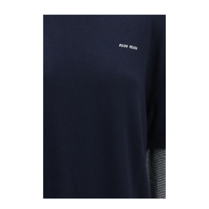 MAYFEYR - Miu Miu - Long-Sleeve Layered Sweater - MML07LSOOO6061