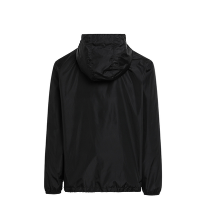 Black Windbreaker With Vgold Detail